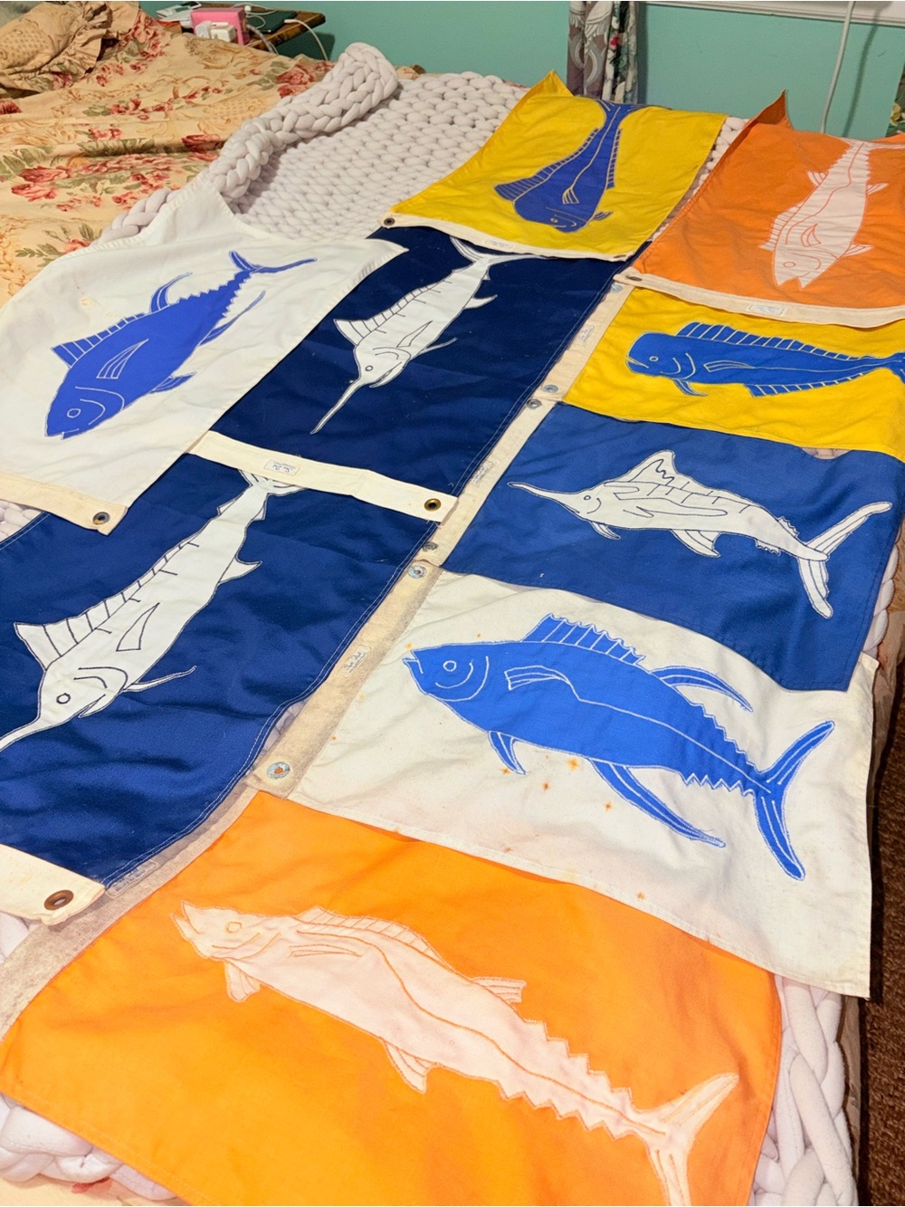 Sun Dot Fish Flags